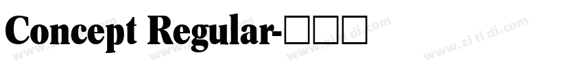 Concept Regular字体转换